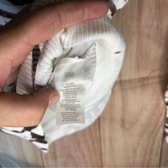 NWT Vila Milano Brown Zebra Cardigan Botton Down Women’s Small Career Lightweigh - Picture 4 of 7